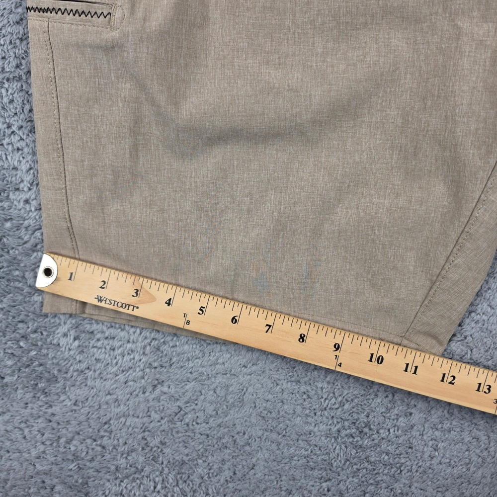 Hook & Tackle Hybrid Shorts Mens 38 Tan Hi-Tide Performance Fishing Stretch 8in - Picture 9 of 10